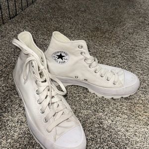 White converse high tops